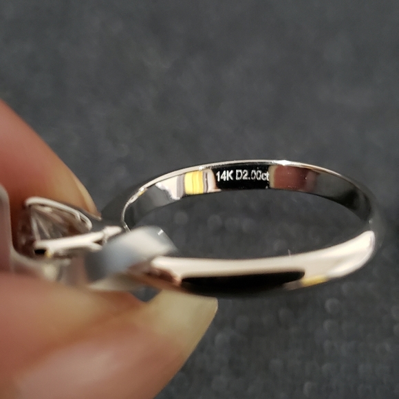 🎉FIRM🎉 $1500 2CT 14K D2.00 MOISSANITE WHITE GOLD - Picture 7 of 14